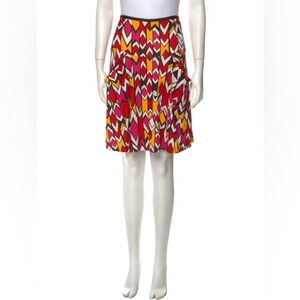 DIANE VON FURSTENBERG NWOT Fez Silk Skirt in Zambeze Graphic Multi